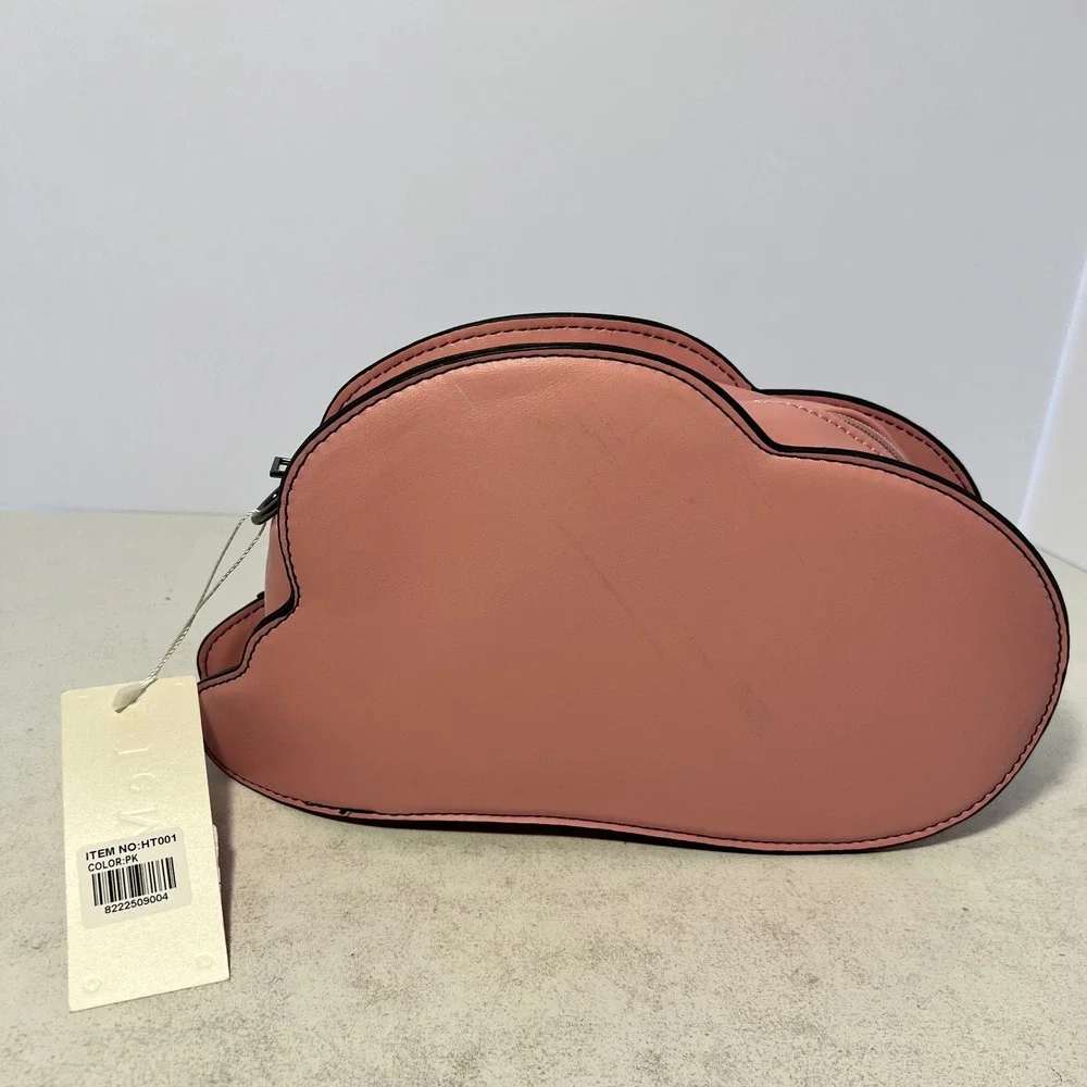 Le Miel Pink Cowgirl Hat Crossbody Bag Cow Novelty Purse Bag NWT Removable Chain